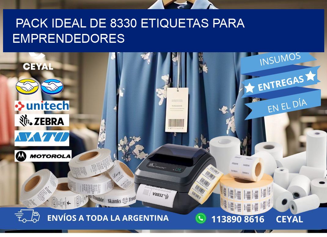 Pack ideal de 8330 etiquetas para emprendedores