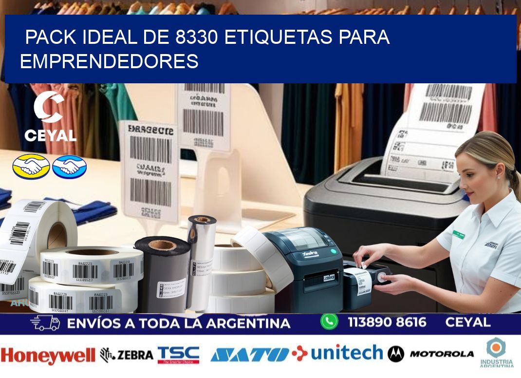 Pack ideal de 8330 etiquetas para emprendedores