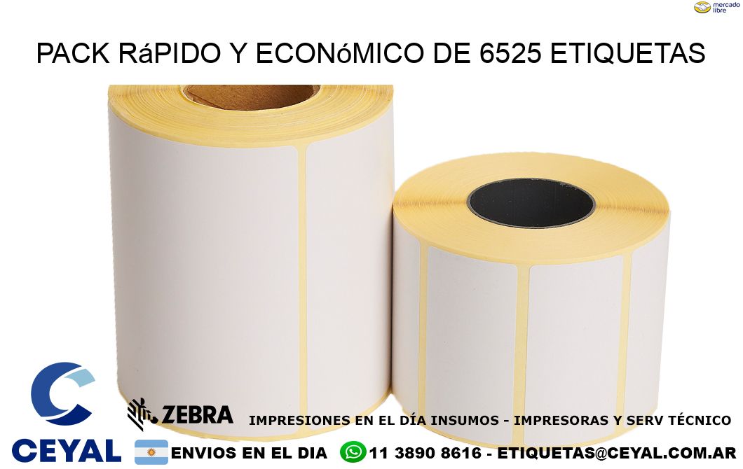 Pack rápido y económico de 6525 etiquetas