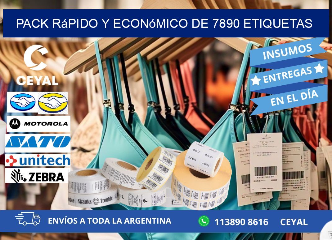 Pack rápido y económico de 7890 etiquetas