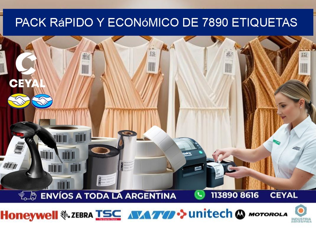 Pack rápido y económico de 7890 etiquetas