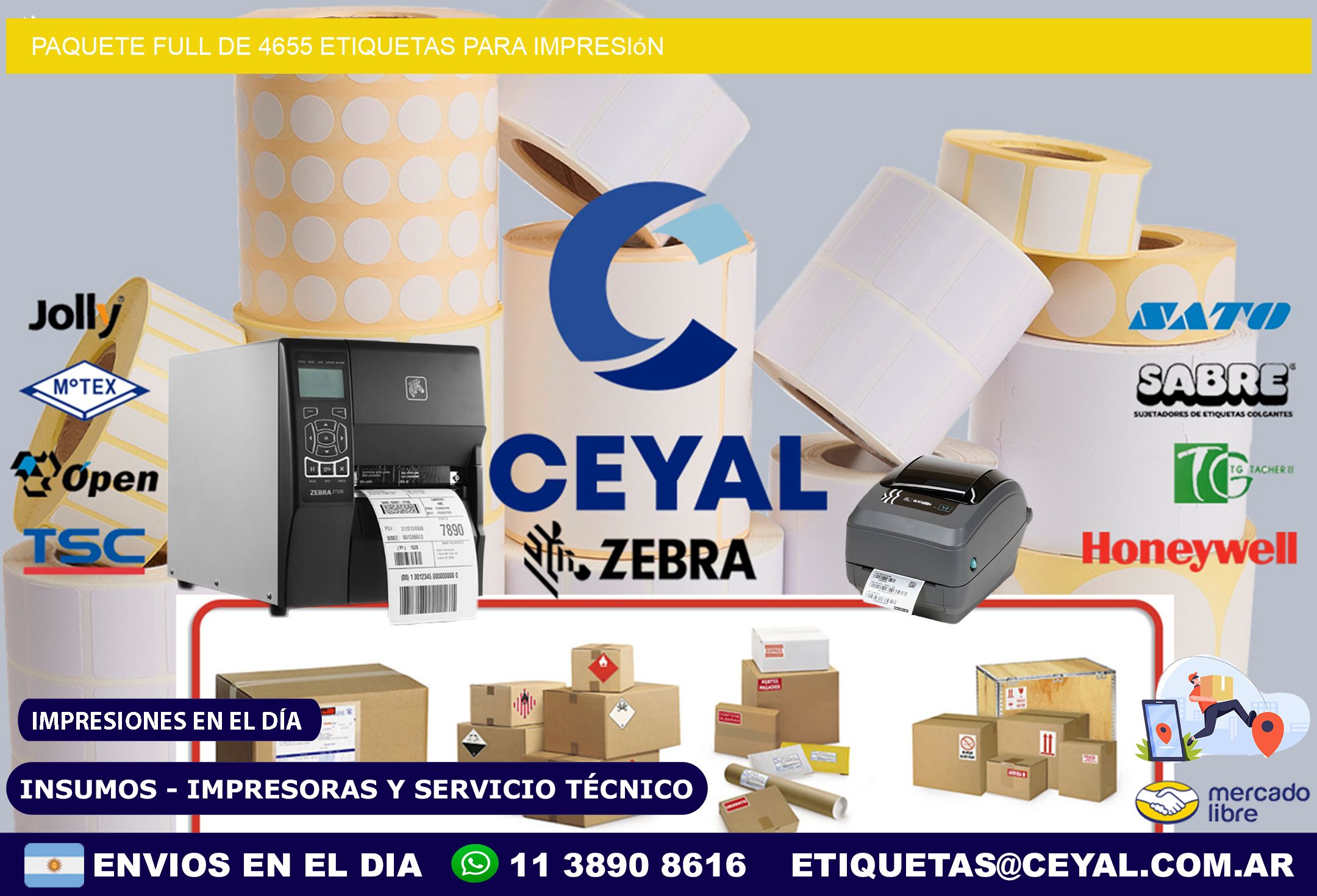 Paquete full de 4655 etiquetas para impresión