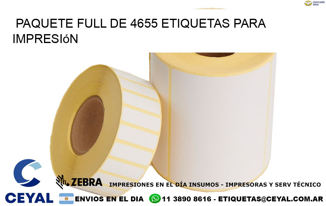 Paquete full de 4655 etiquetas para impresión