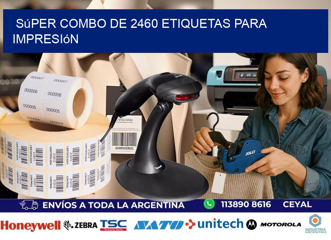 Súper combo de 2460 etiquetas para impresión