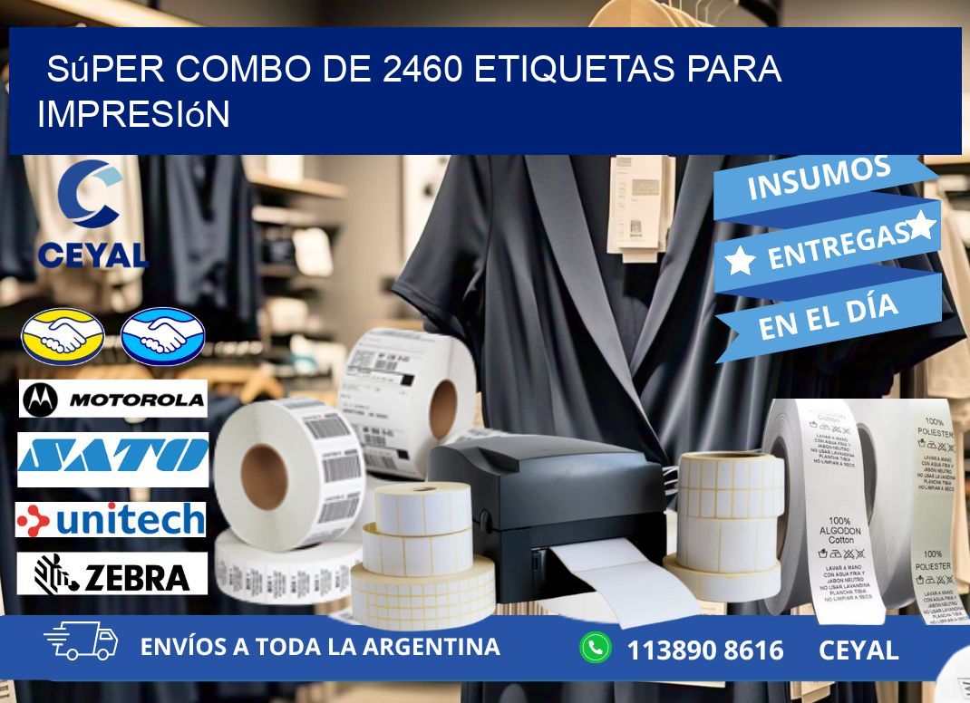 Súper combo de 2460 etiquetas para impresión