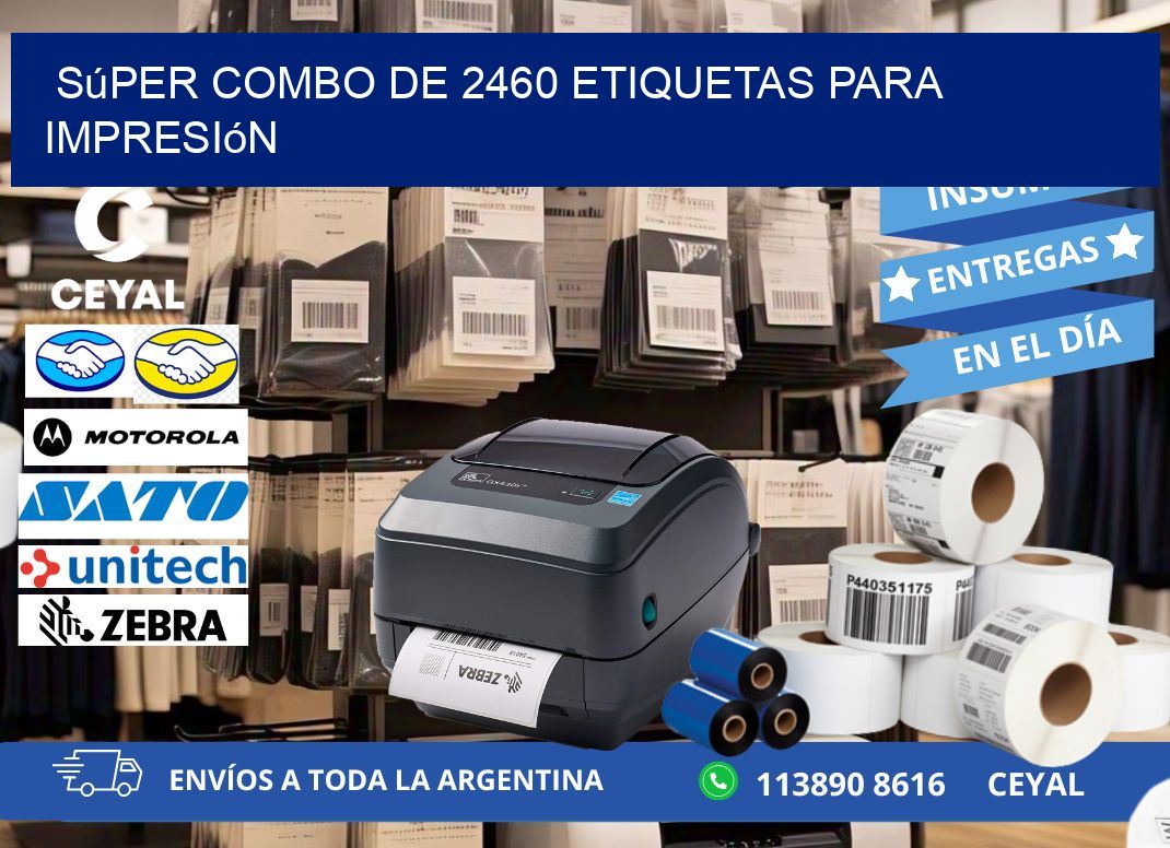 Súper combo de 2460 etiquetas para impresión