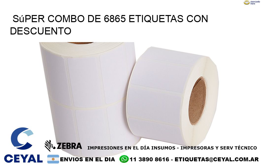 Súper combo de 6865 etiquetas con descuento