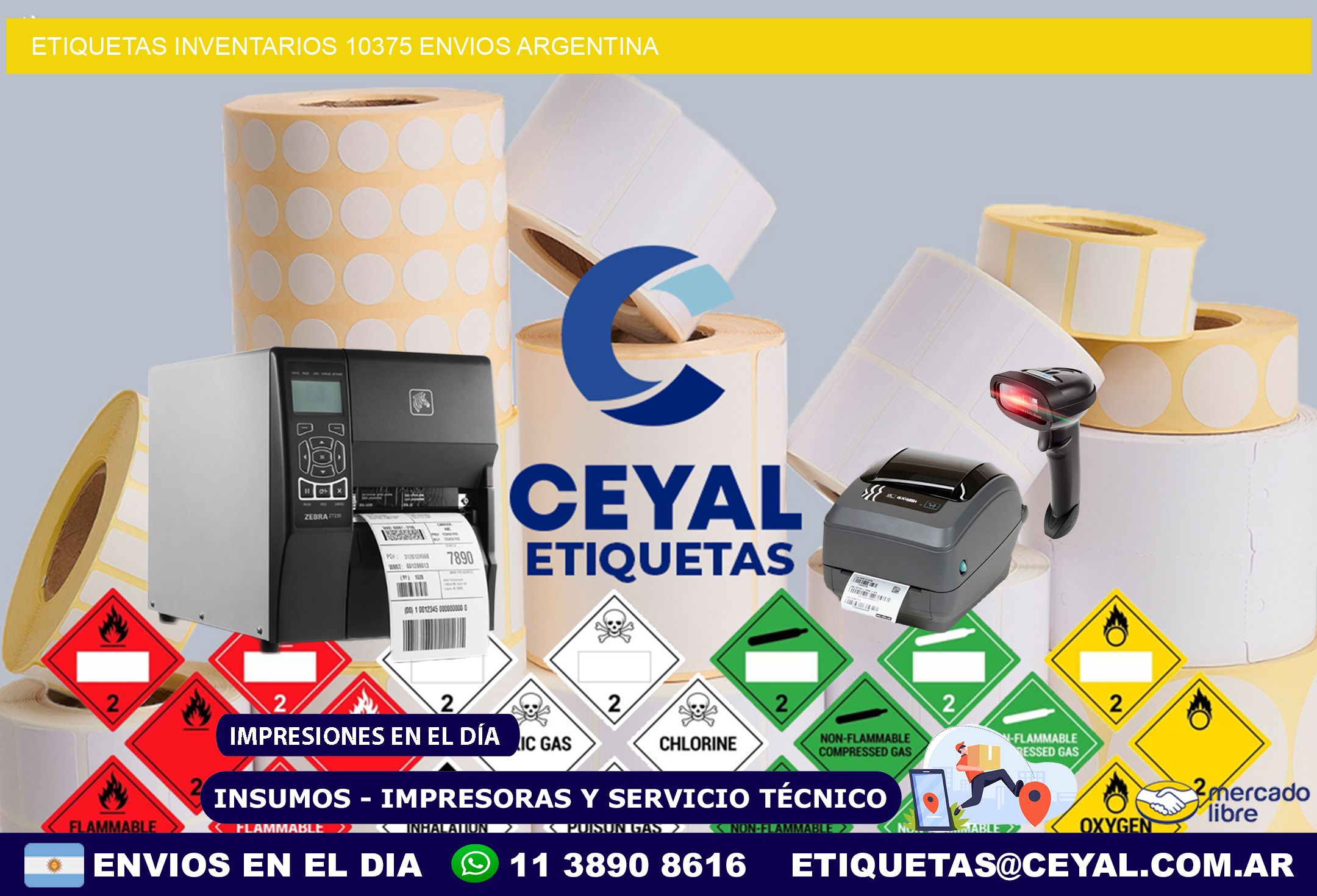 etiquetas inventarios 10375 ENVIOS ARGENTINA