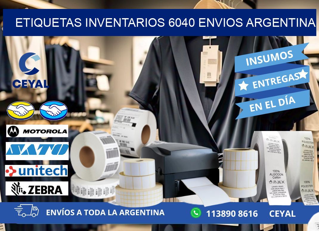 etiquetas inventarios 6040 ENVIOS ARGENTINA