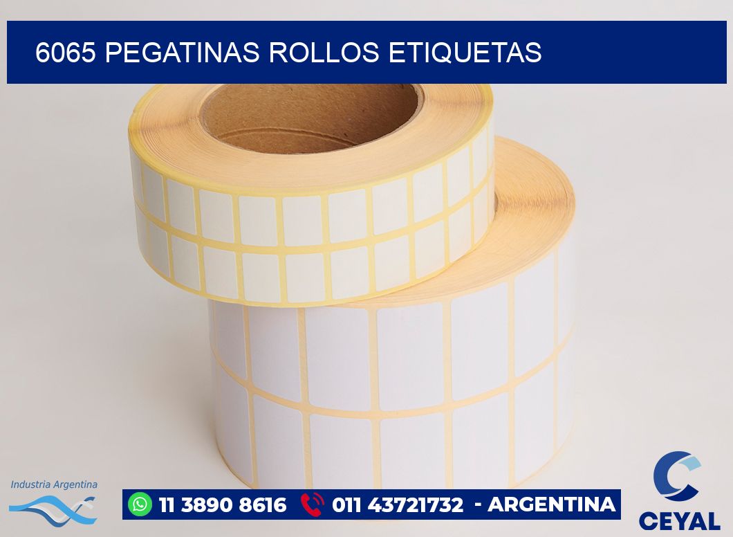 6065 Pegatinas rollos etiquetas