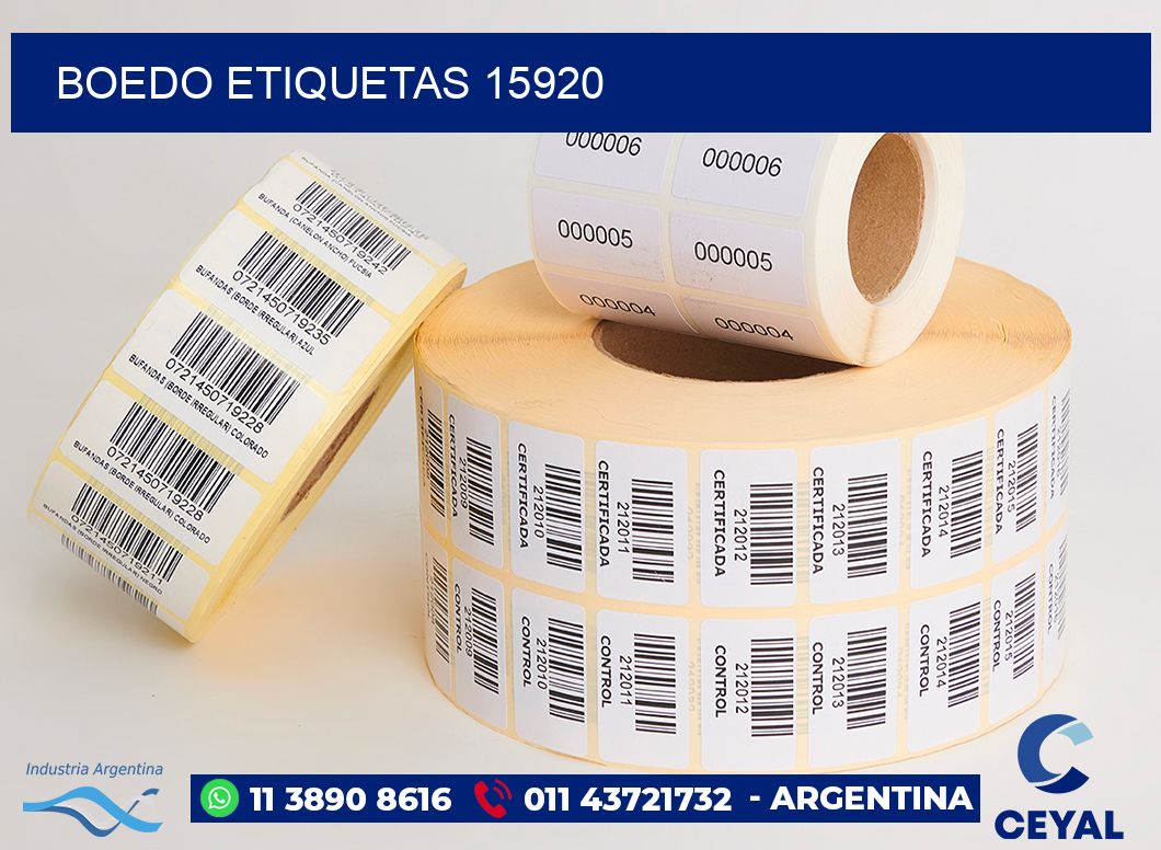 Boedo etiquetas 15920