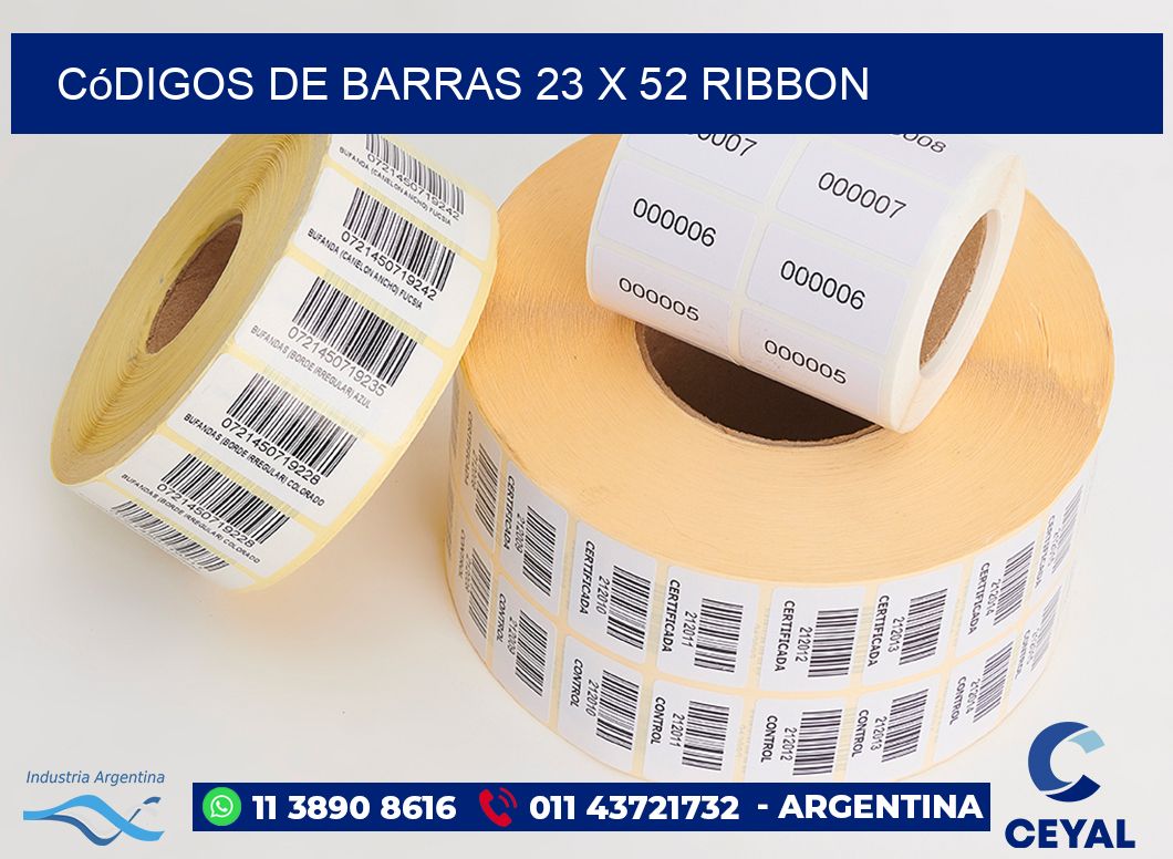 Códigos de Barras 23 x 52 ribbon