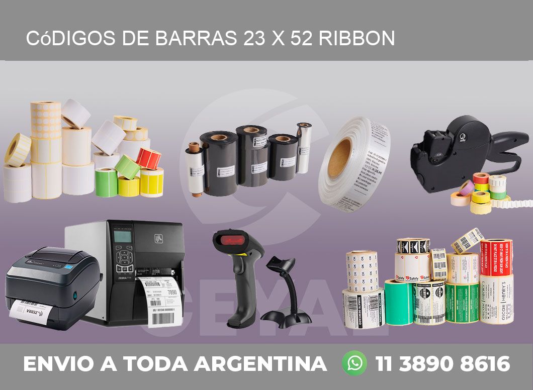Códigos de Barras 23 x 52 ribbon