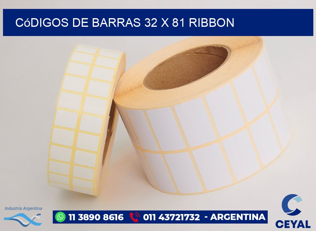 Códigos de Barras 32 x 81 ribbon
