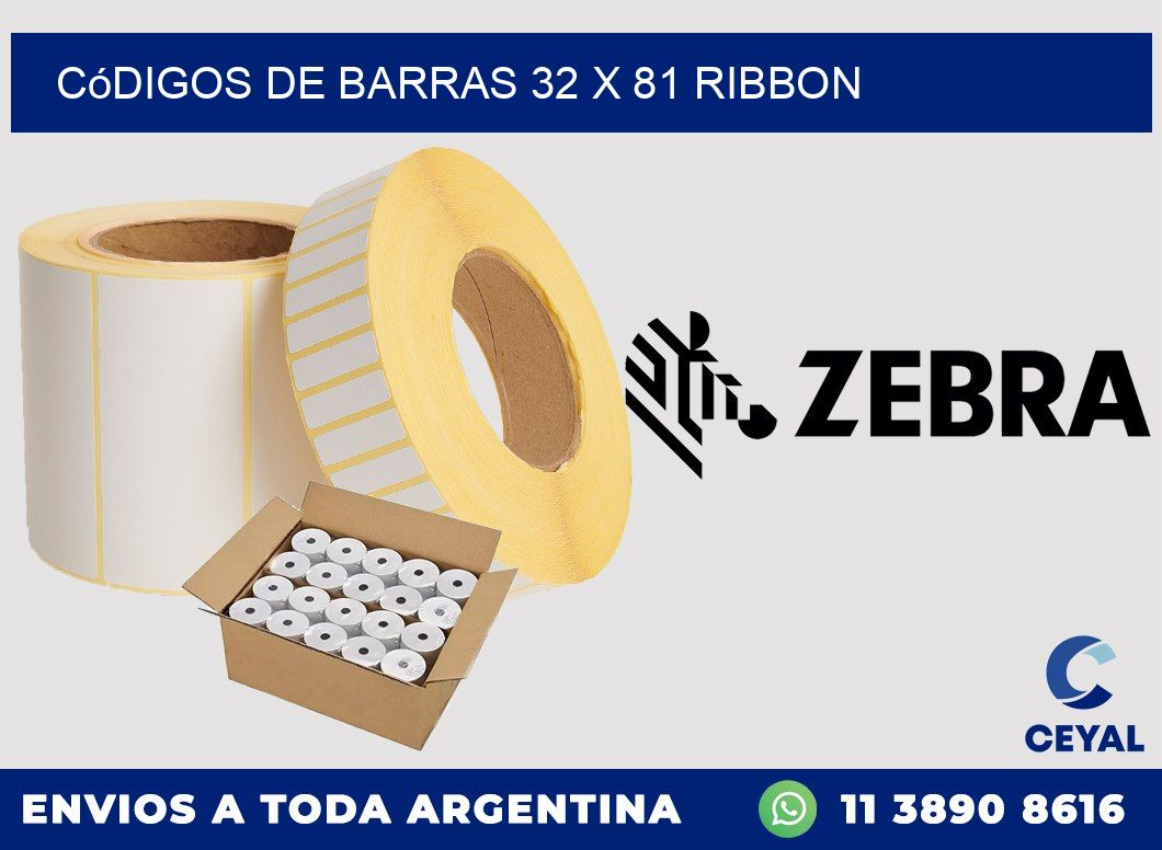 Códigos de Barras 32 x 81 ribbon