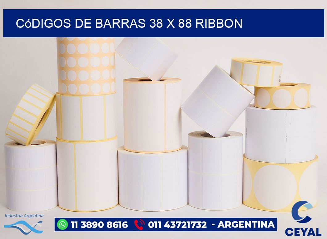 Códigos de Barras 38 x 88 ribbon