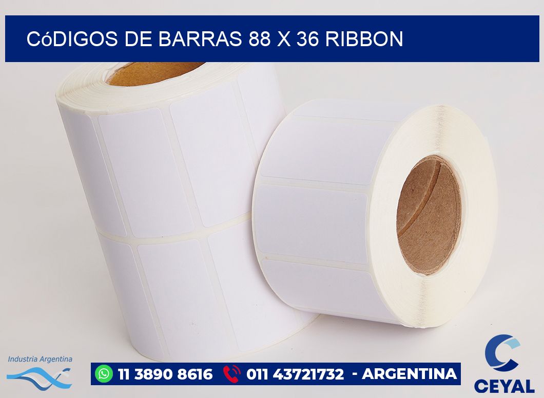 Códigos de Barras 88 x 36 ribbon