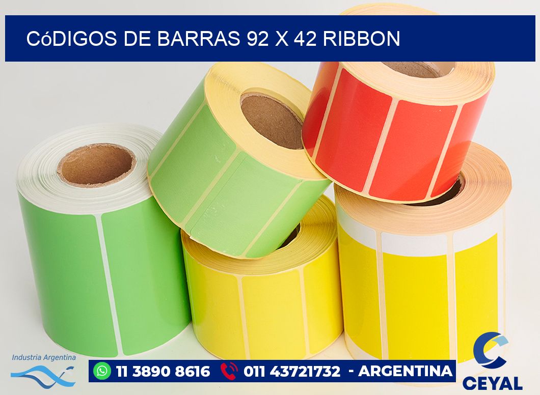 Códigos de Barras 92 x 42 ribbon