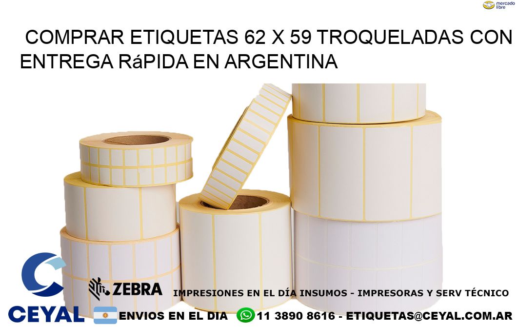 Comprar etiquetas 62 x 59 troqueladas con entrega rápida en Argentina