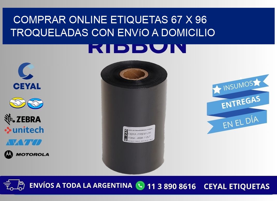 Comprar online etiquetas 67 x 96 troqueladas con envío a domicilio