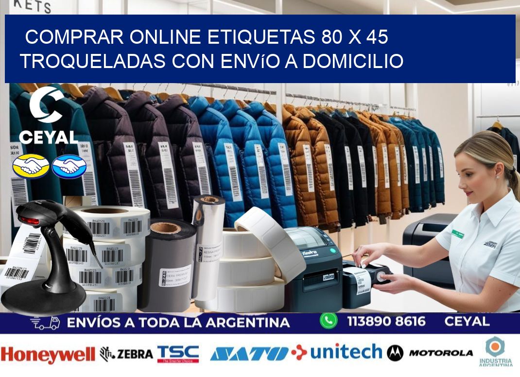 Comprar online etiquetas 80 x 45 troqueladas con envío a domicilio