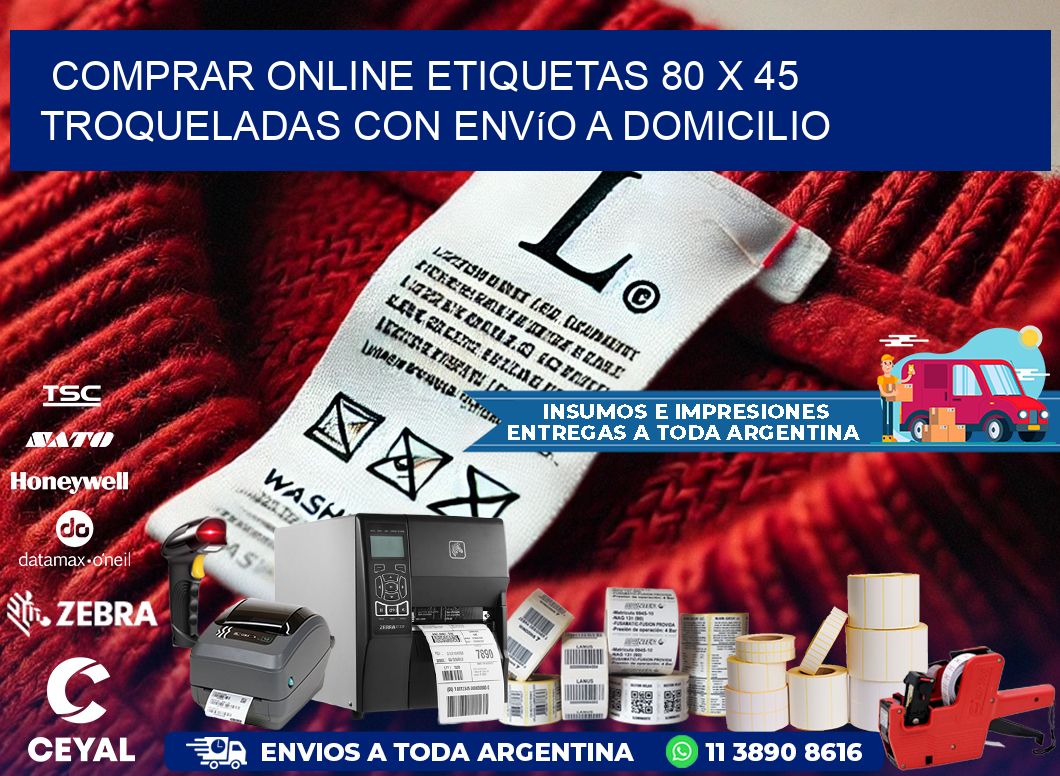 Comprar online etiquetas 80 x 45 troqueladas con envío a domicilio