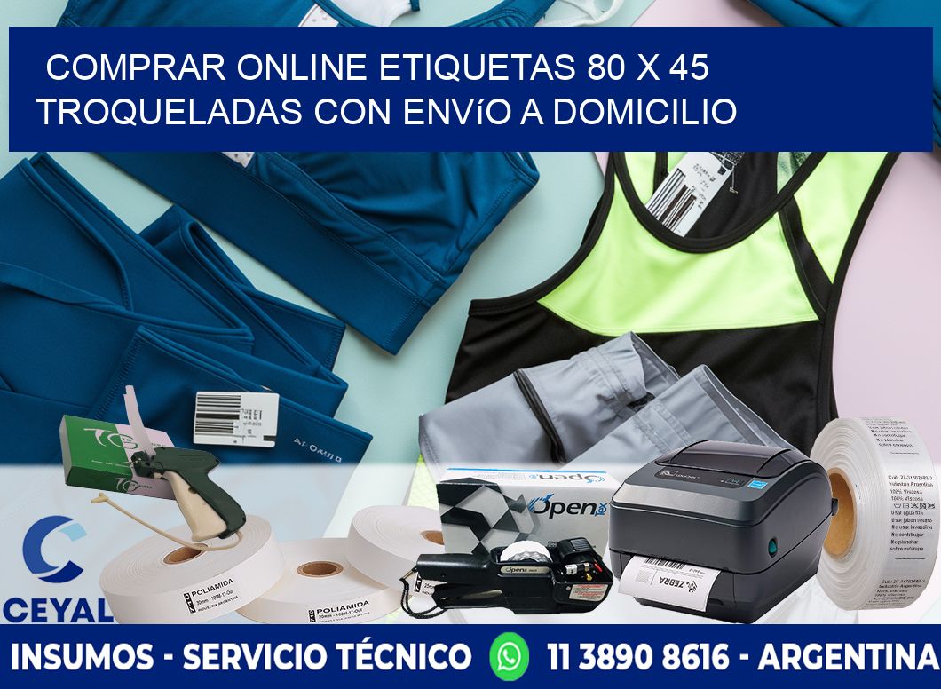 Comprar online etiquetas 80 x 45 troqueladas con envío a domicilio