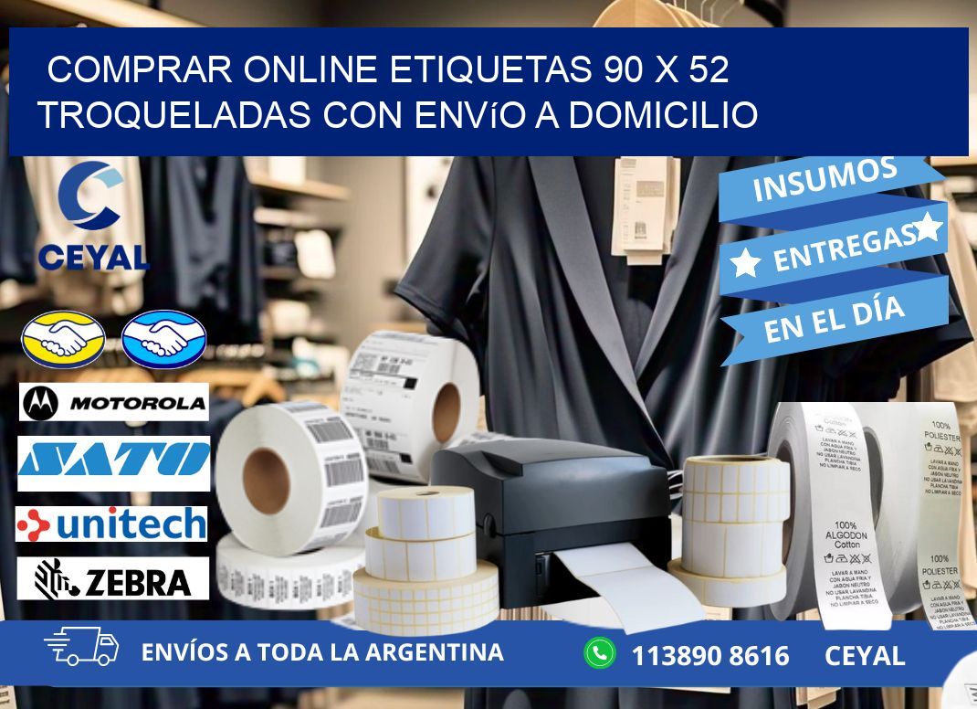 Comprar online etiquetas 90 x 52 troqueladas con envío a domicilio
