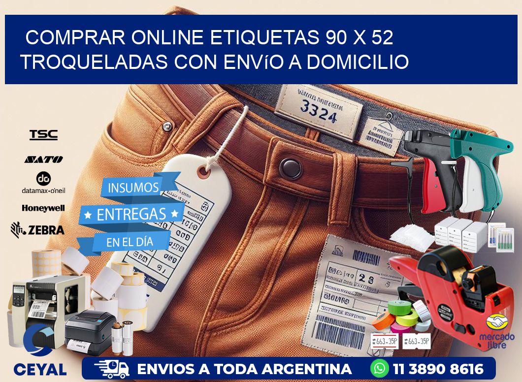 Comprar online etiquetas 90 x 52 troqueladas con envío a domicilio