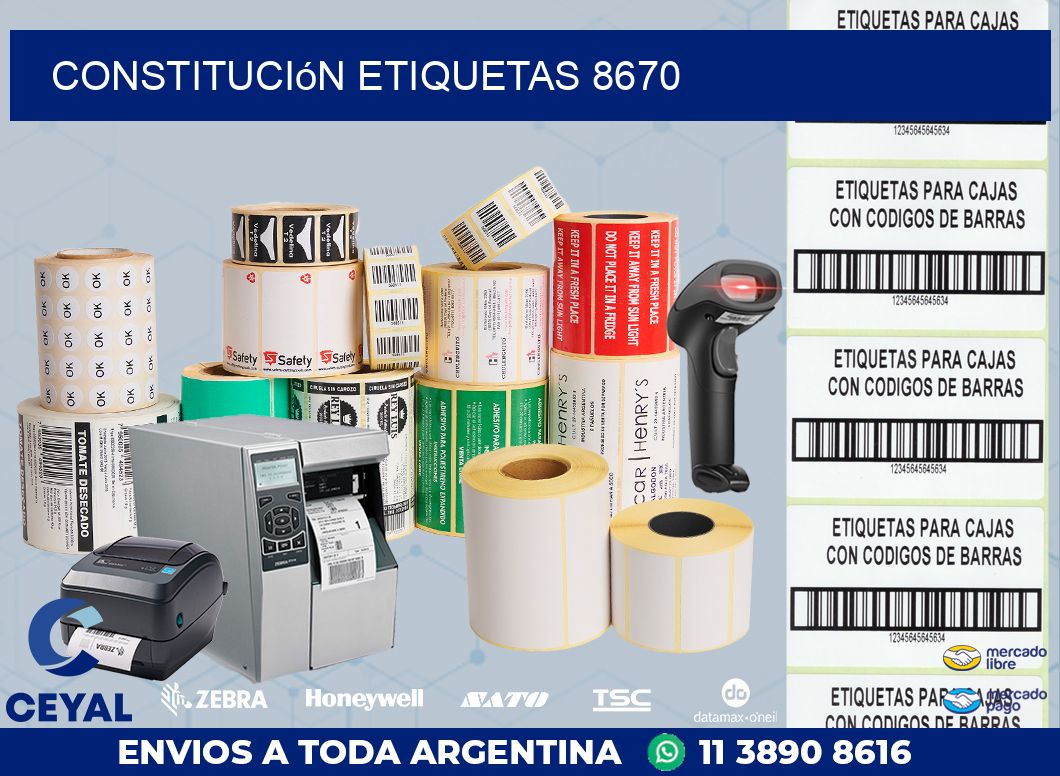 Constitución etiquetas 8670