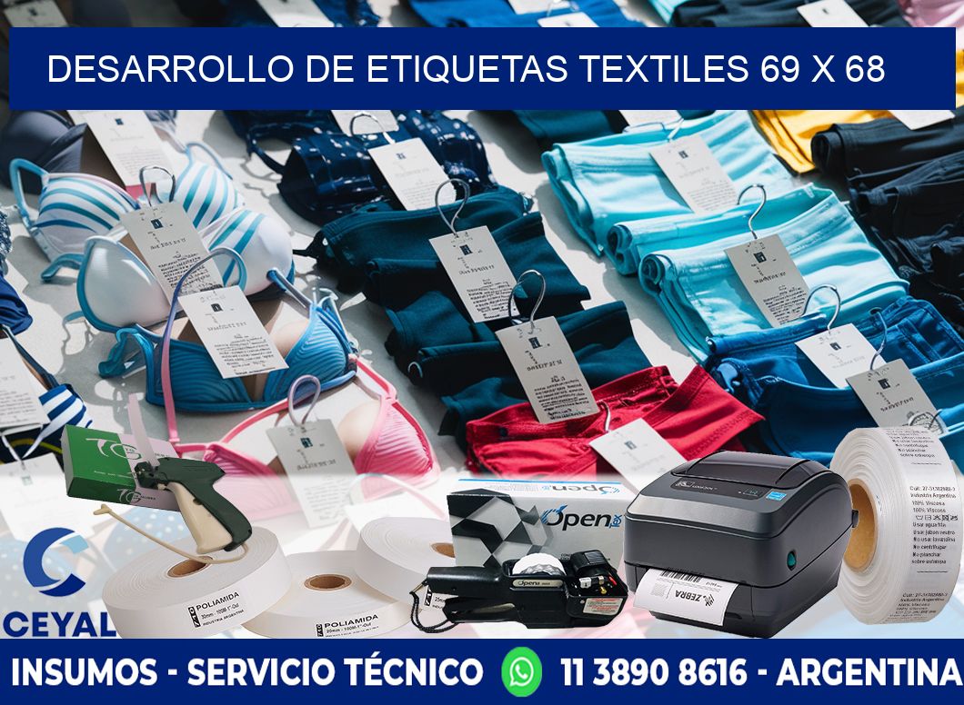 Desarrollo de etiquetas textiles 69 x 68