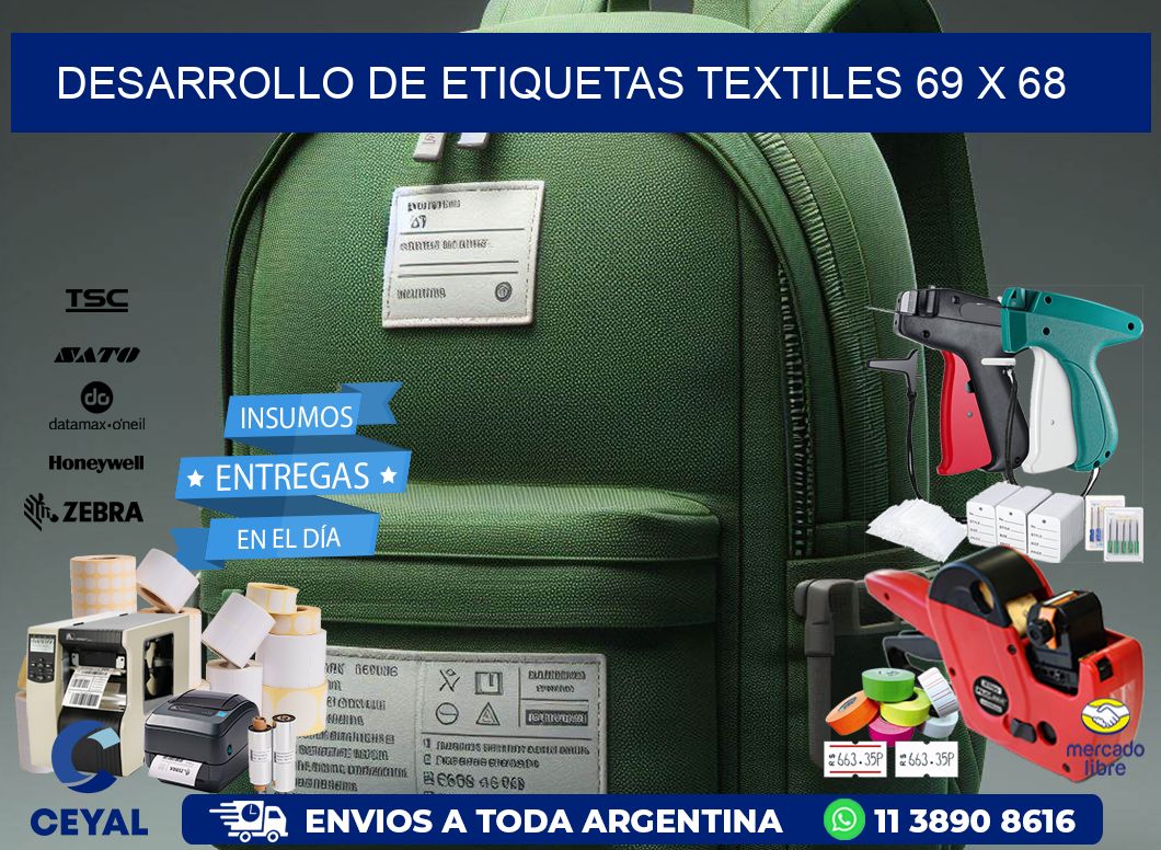 Desarrollo de etiquetas textiles 69 x 68