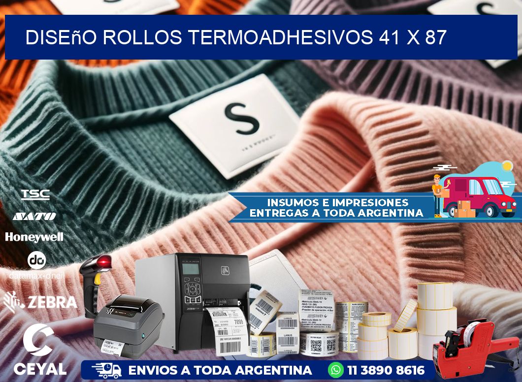Diseño ROLLOS TERMOADHESIVOS 41 x 87