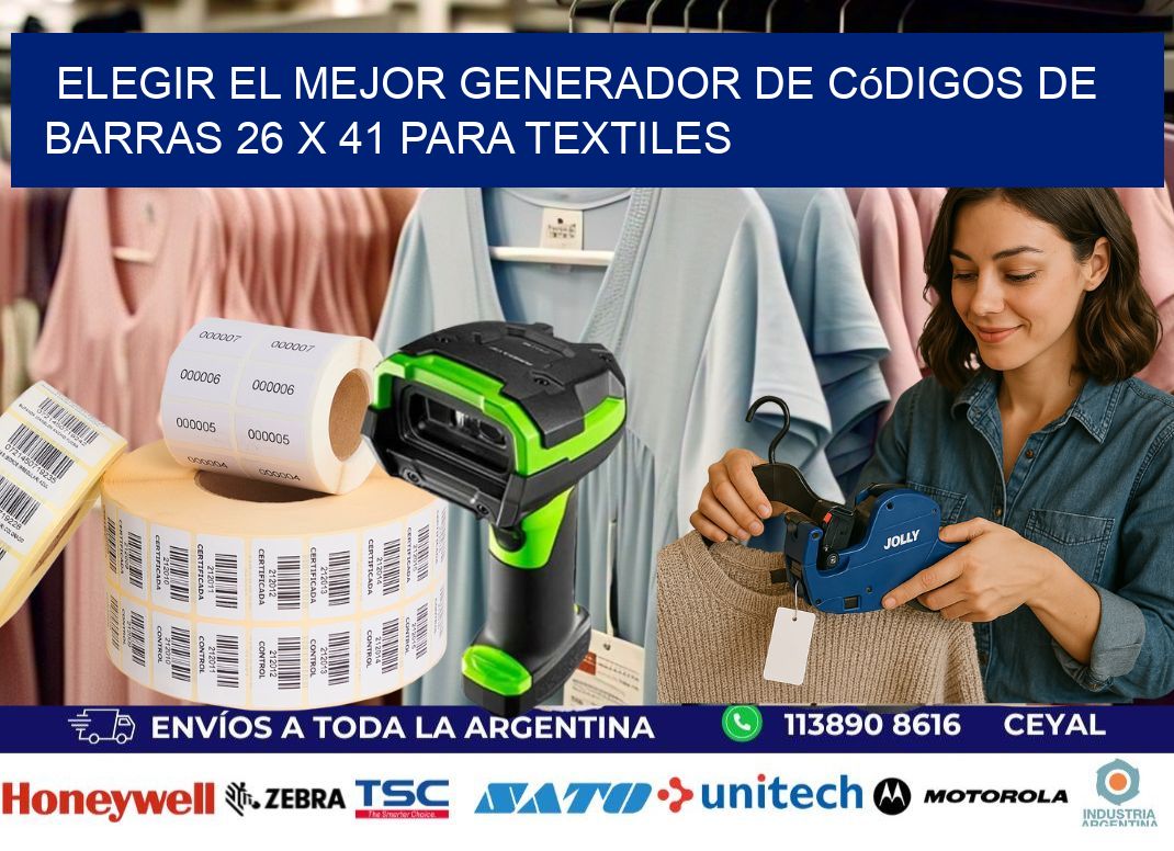 Elegir el Mejor Generador de Códigos de Barras 26 x 41 para Textiles