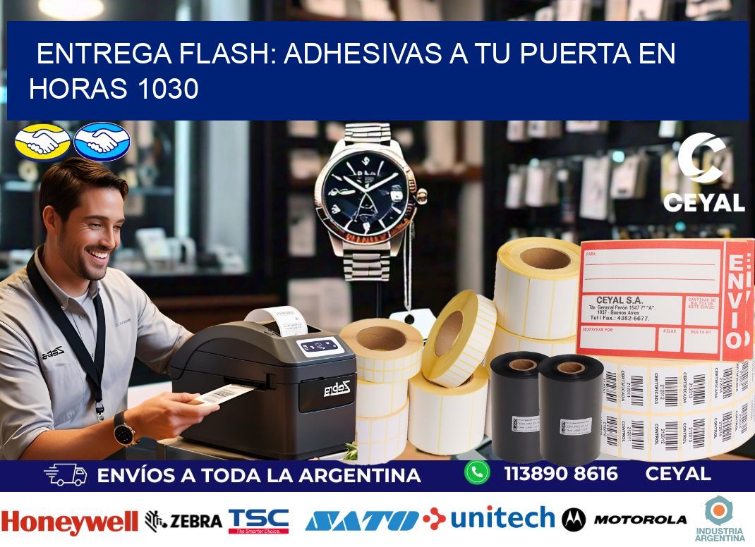 Entrega Flash: Adhesivas A Tu Puerta en Horas 1030