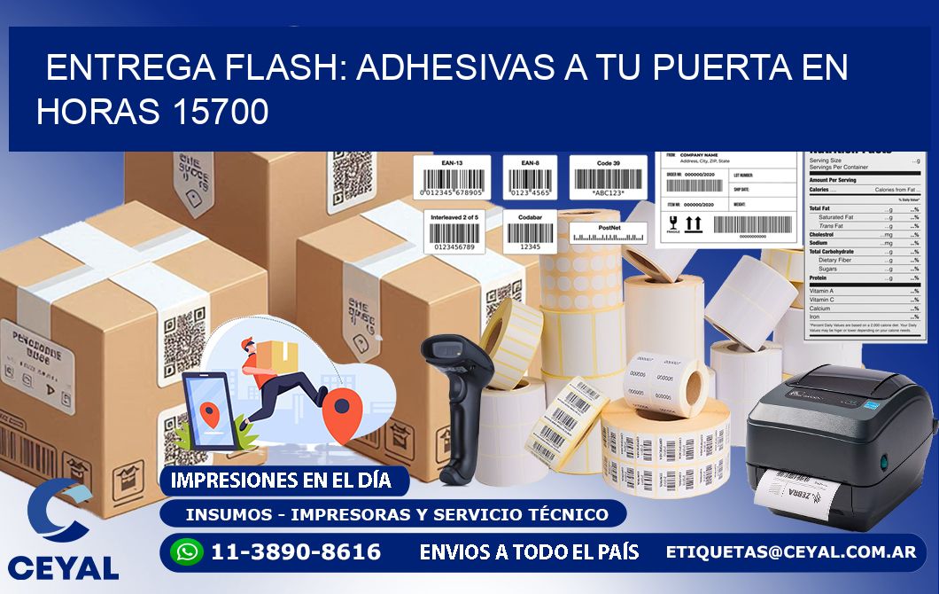 Entrega Flash: Adhesivas A Tu Puerta en Horas 15700