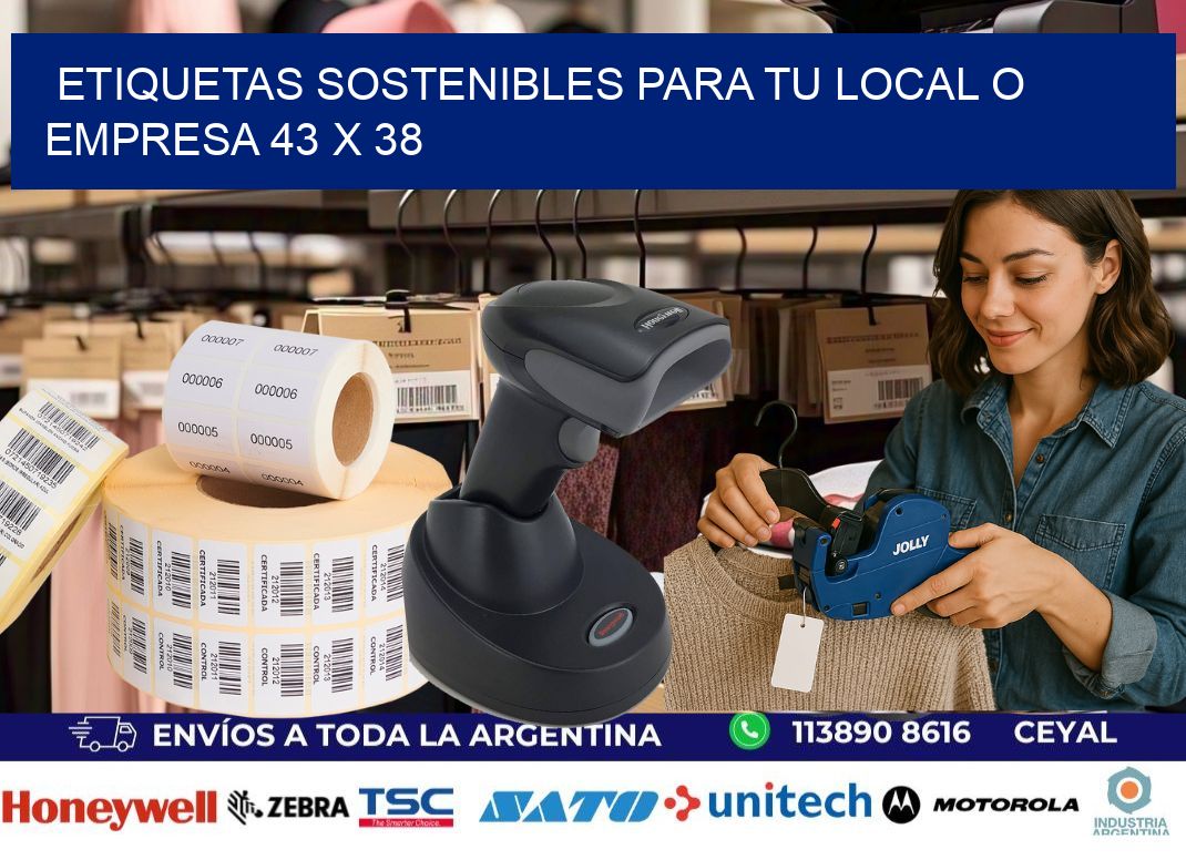 Etiquetas sostenibles para tu local o empresa 43 x 38