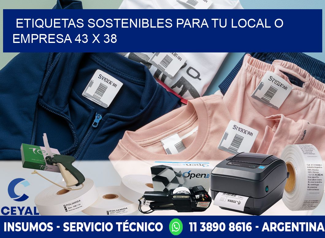 Etiquetas sostenibles para tu local o empresa 43 x 38