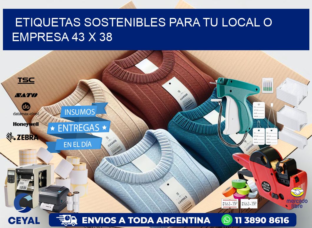 Etiquetas sostenibles para tu local o empresa 43 x 38