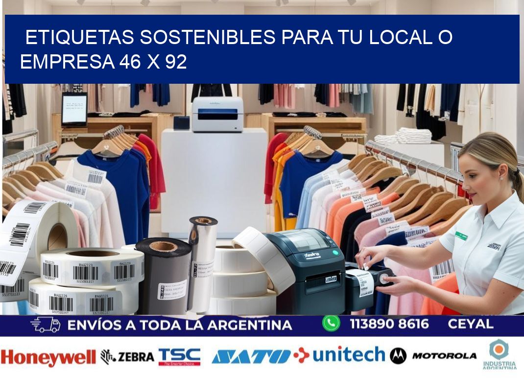 Etiquetas sostenibles para tu local o empresa 46 x 92