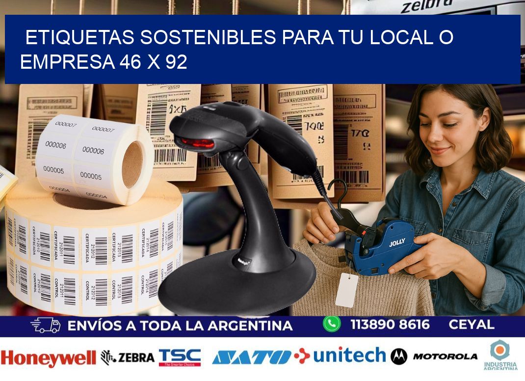 Etiquetas sostenibles para tu local o empresa 46 x 92