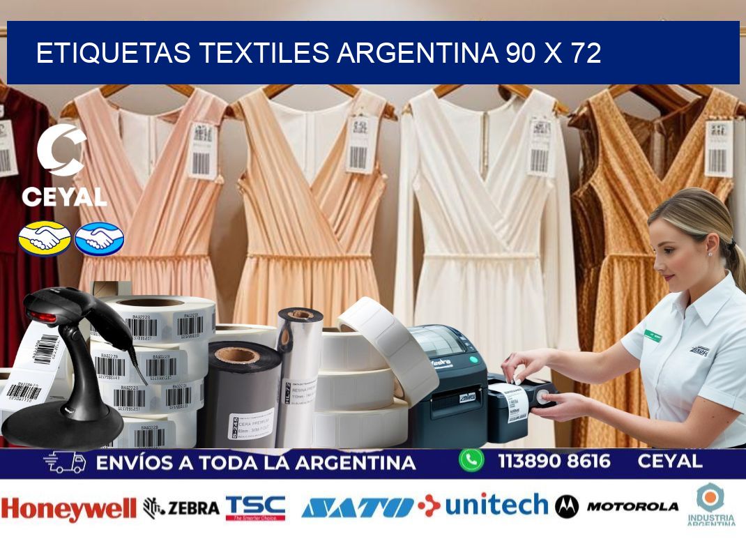 Etiquetas textiles argentina 90 x 72