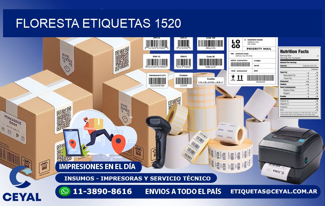 Floresta etiquetas 1520
