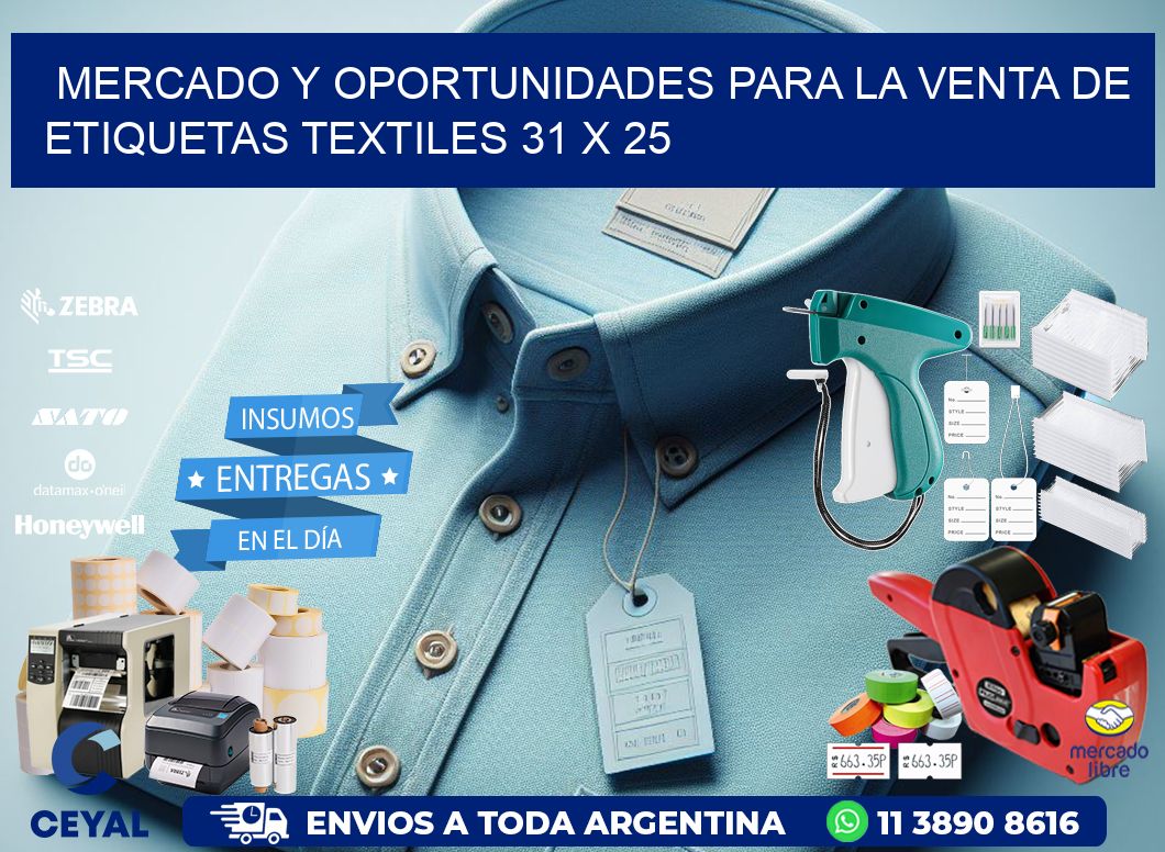 Mercado y Oportunidades para la Venta de Etiquetas Textiles 31 x 25