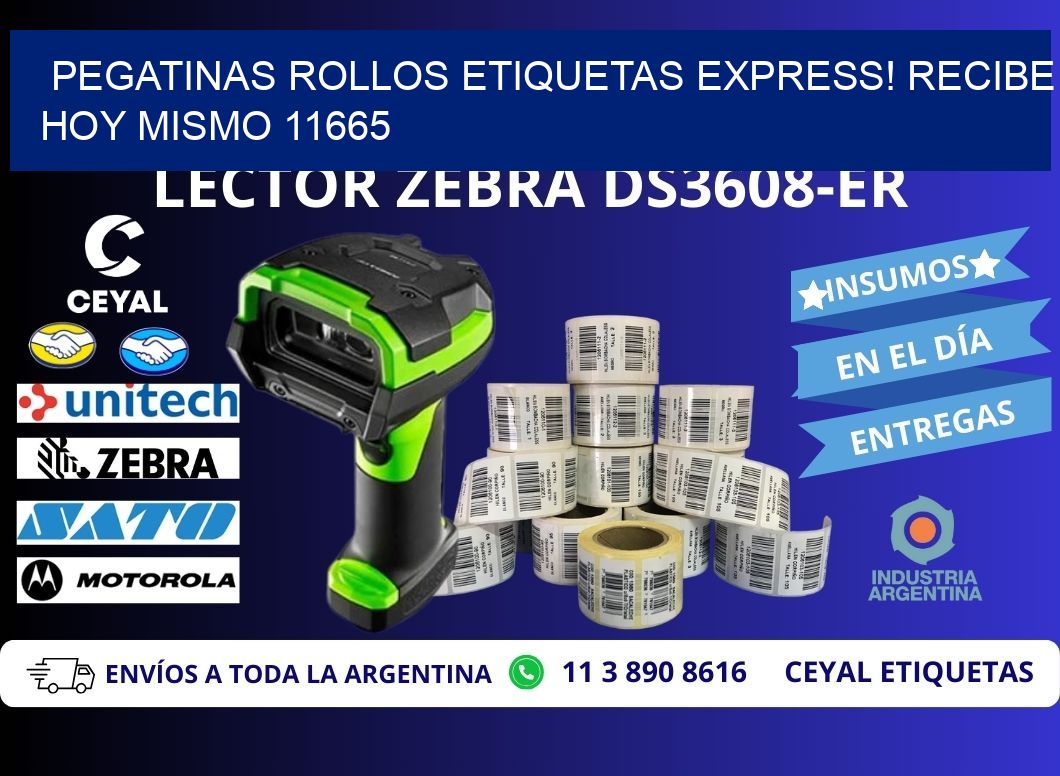 Pegatinas rollos etiquetas Express! Recibe Hoy Mismo 11665