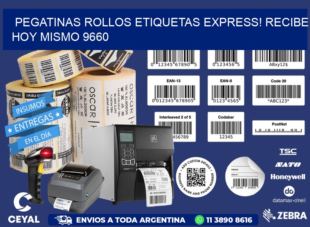 Pegatinas rollos etiquetas Express! Recibe Hoy Mismo 9660