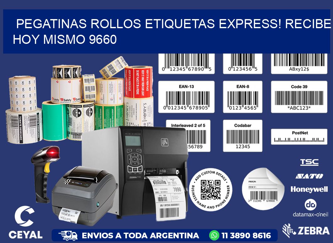 Pegatinas rollos etiquetas Express! Recibe Hoy Mismo 9660