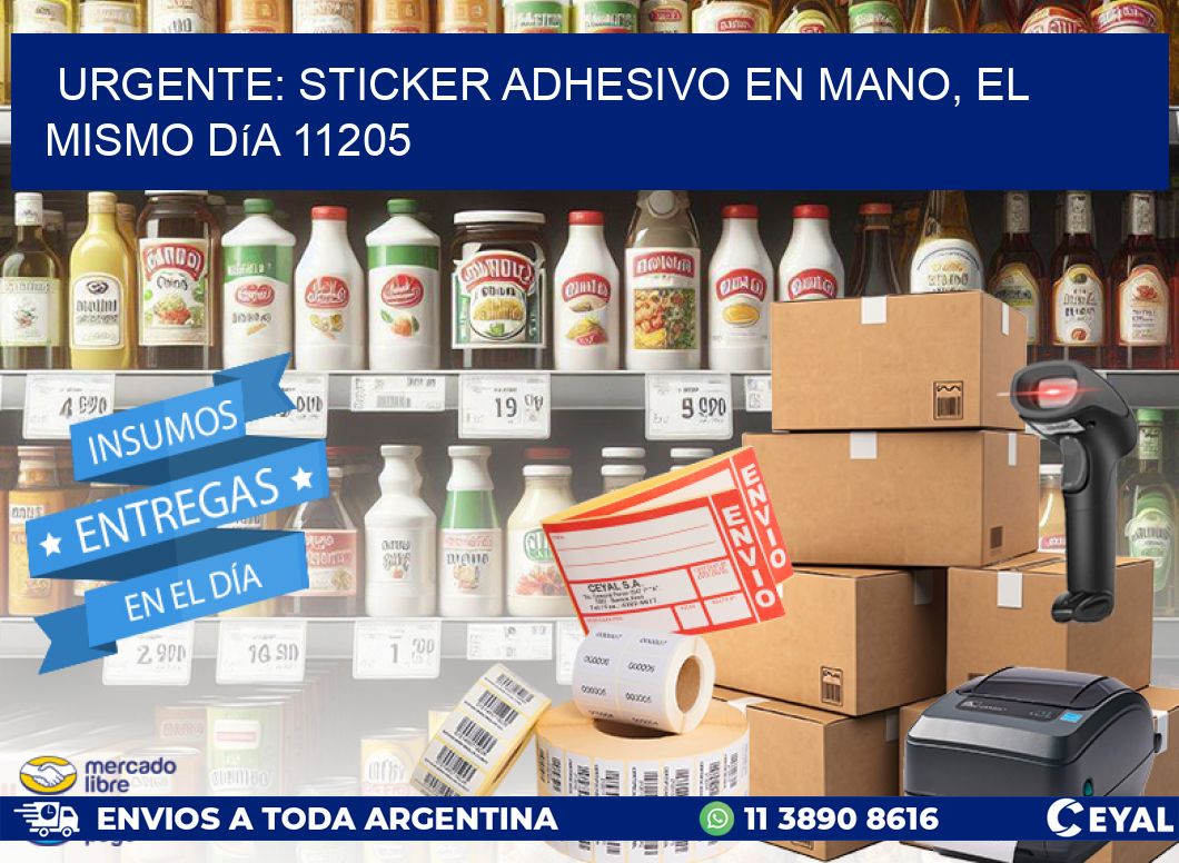 Urgente: Sticker adhesivo en Mano, el Mismo Día 11205