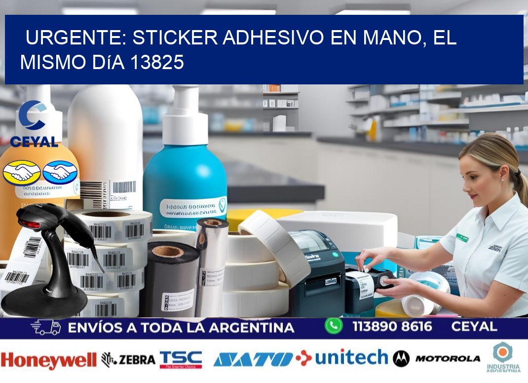 Urgente: Sticker adhesivo en Mano, el Mismo Día 13825