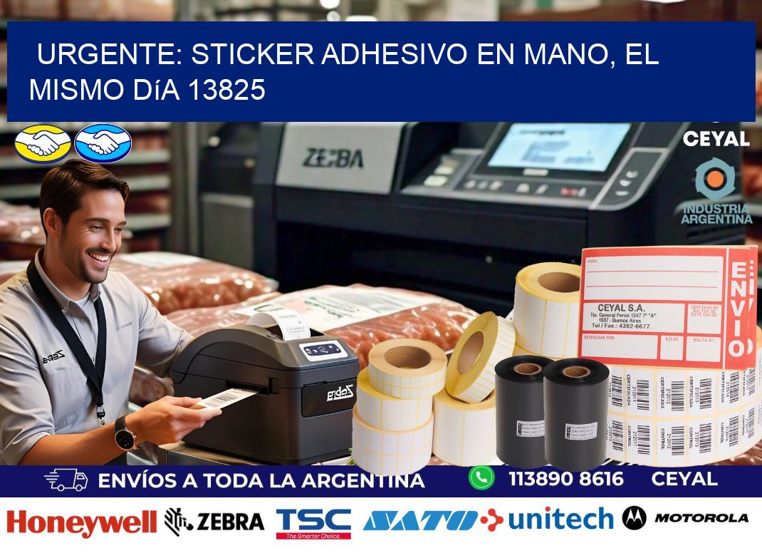 Urgente: Sticker adhesivo en Mano, el Mismo Día 13825